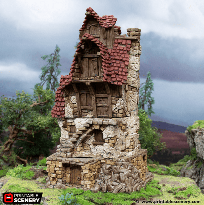 Tabletop Terrain Ruins Ruined Hunter's Lodge - Hagglethorn Hollow - Fantasy Ruins