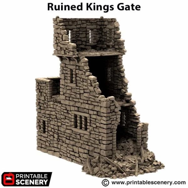 Tabletop Terrain Ruins Ruined King's Gate - Country & King - Fantasy Historical Ruins Tabletop Terrain
