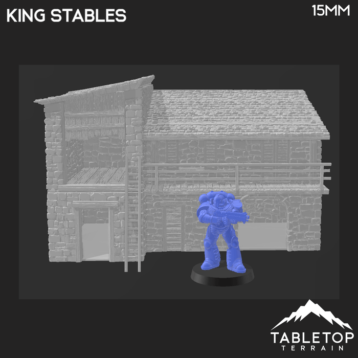 Tabletop Terrain Ruins Ruined King Stables - Country & King - Fantasy Historical Building Tabletop Terrain