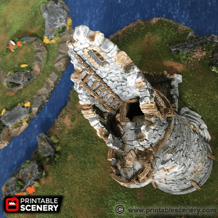 Tabletop Terrain Ruins Ruined Lighthouse - Fantasy Ruins
