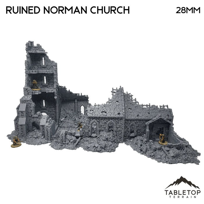 Tabletop Terrain Ruins Ruined Norman Church - Country & King - Fantasy Historical Ruins