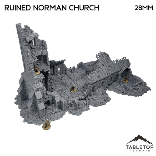 Tabletop Terrain Ruins Ruined Norman Church - Country & King - Fantasy Historical Ruins