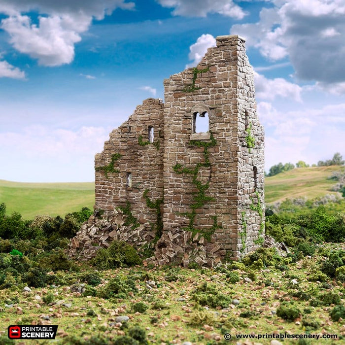 Tabletop Terrain Ruins Ruined Norman Stone Fort - Country & King - Fantasy Historical Ruins Tabletop Terrain