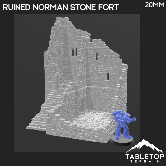 Tabletop Terrain Ruins Ruined Norman Stone Fort - Country & King - Fantasy Historical Ruins Tabletop Terrain