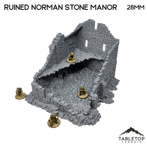 Tabletop Terrain Ruins Ruined Norman Stone Manor - Country & King - Fantasy Historical Ruins Tabletop Terrain