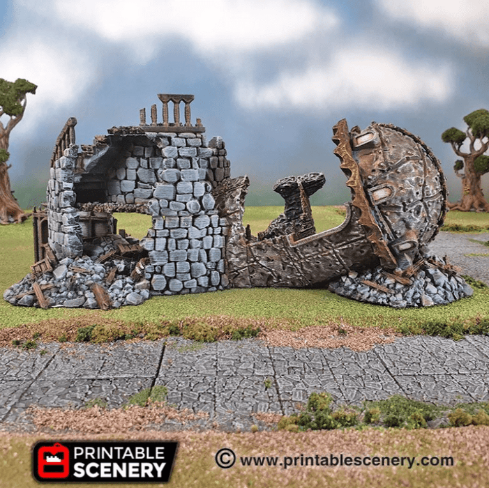 Tabletop Terrain Ruins Ruined Observatory - Fantasy Ruins