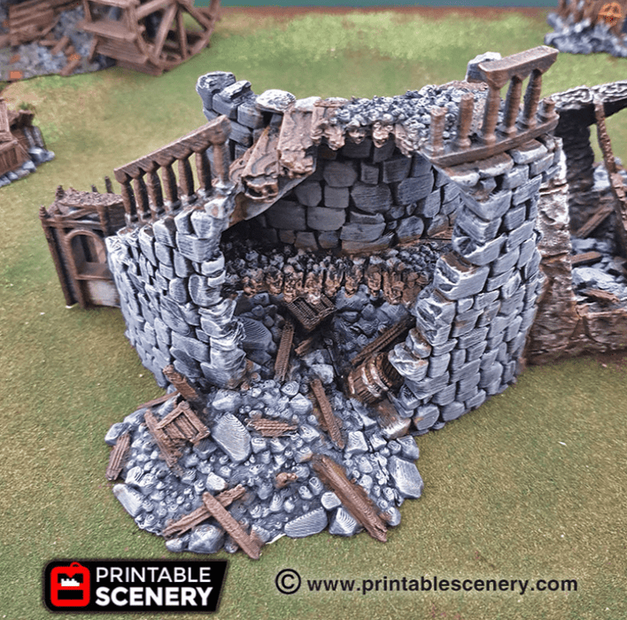 Tabletop Terrain Ruins Ruined Observatory - Fantasy Ruins Tabletop Terrain