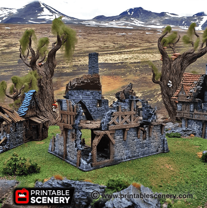 Tabletop Terrain Ruins Ruined Port Merchant - Fantasy Ruins