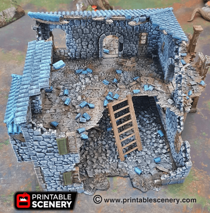 Tabletop Terrain Ruins Ruined Port Tavern - Fantasy Ruins