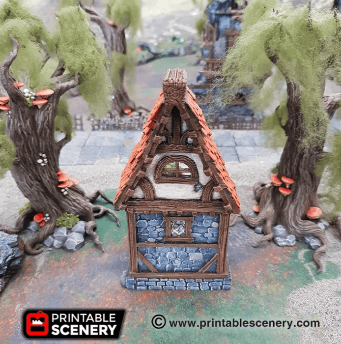 Tabletop Terrain Ruins Ruined Small Cottage - Fantasy Ruins