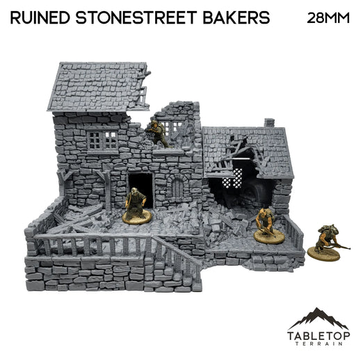 Tabletop Terrain Ruins Ruined Stonestreet Bakers - Country & King - Fantasy Historical Ruins Tabletop Terrain