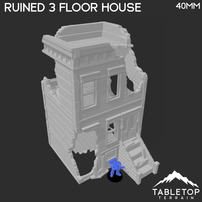 Tabletop Terrain Ruins Ruined Three Floor House - Marvel Crisis Protocol Ruins Tabletop Terrain