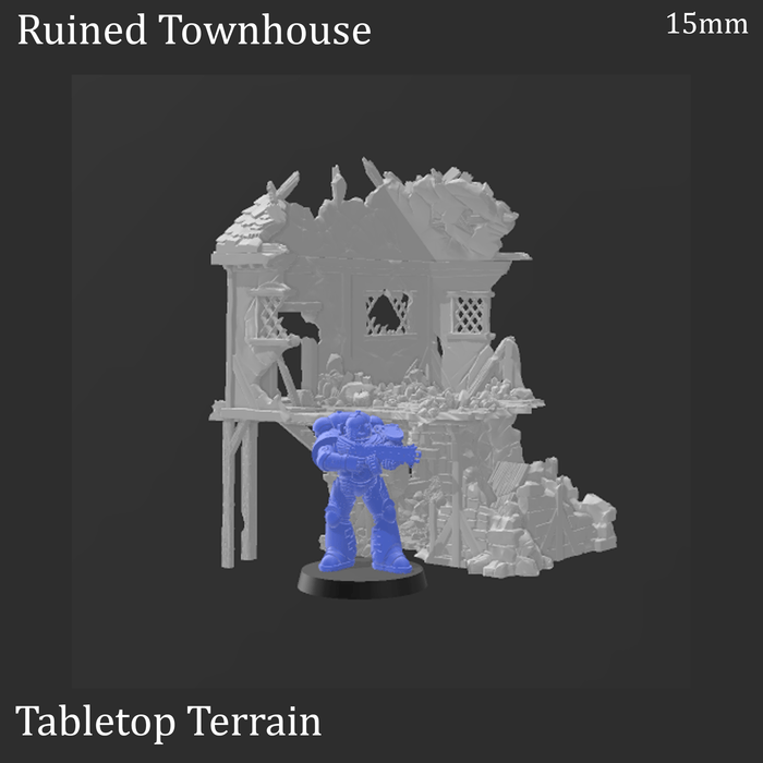 Tabletop Terrain Ruins Ruined Townhouse - Fantasy Ruins