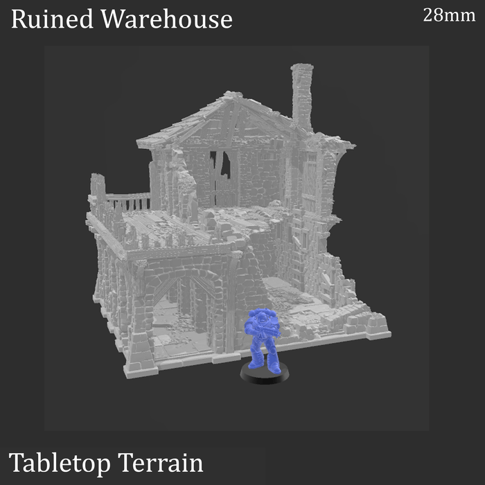 Tabletop Terrain Ruins Ruined Warehouse - Fantasy Ruins
