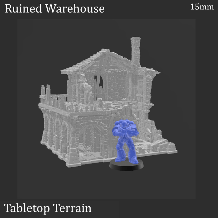 Tabletop Terrain Ruins Ruined Warehouse - Fantasy Ruins