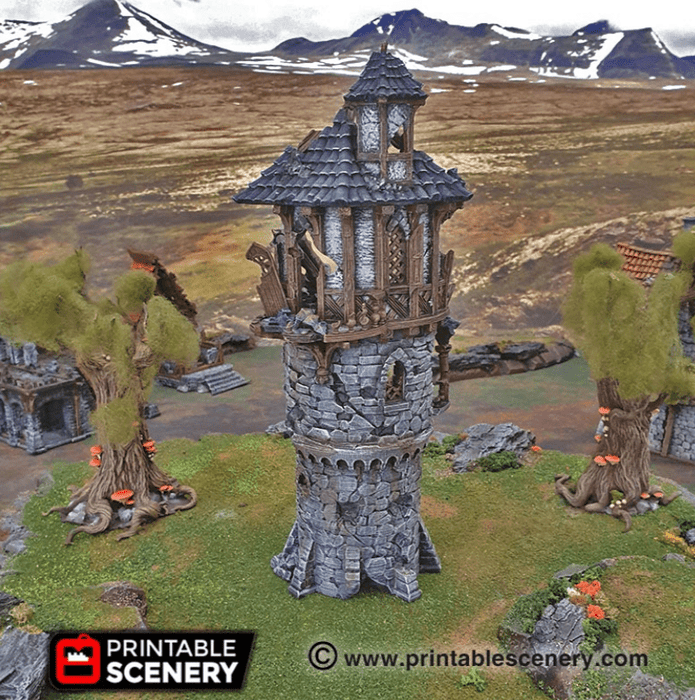 Tabletop Terrain Ruins Ruined Wizard Tower - Fantasy Ruins Tabletop Terrain