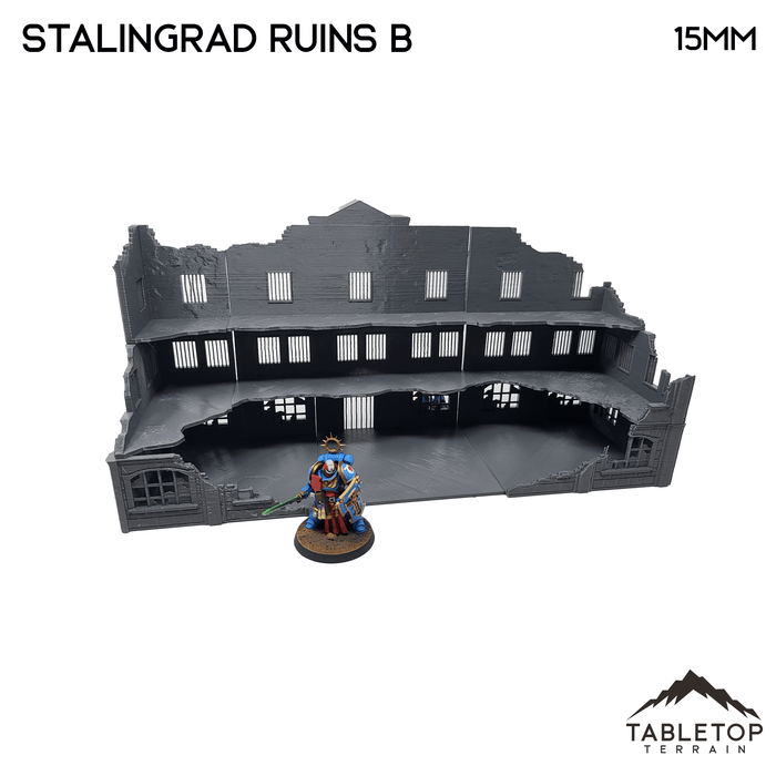 Tabletop Terrain Ruins Stalingrad Ruins B - WWII Building Tabletop Terrain