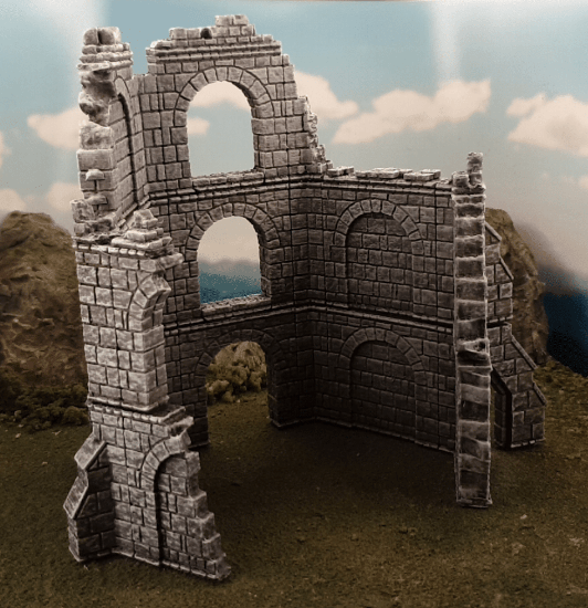 Tabletop Terrain Ruins Ulvheim Hexagonal Tower Ruins - Fantasy Ruin