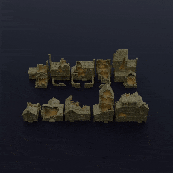 Tabletop Terrain Ruins Village Ruins