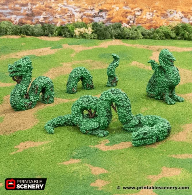 Tabletop Terrain Scatter Terrain Dragon Hedgerows - Rise of the Halflings - Scatter Terrain