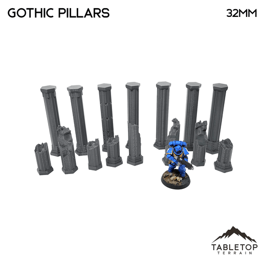 Tabletop Terrain Scatter Terrain Gothic Pillars  - Scatter Terrain