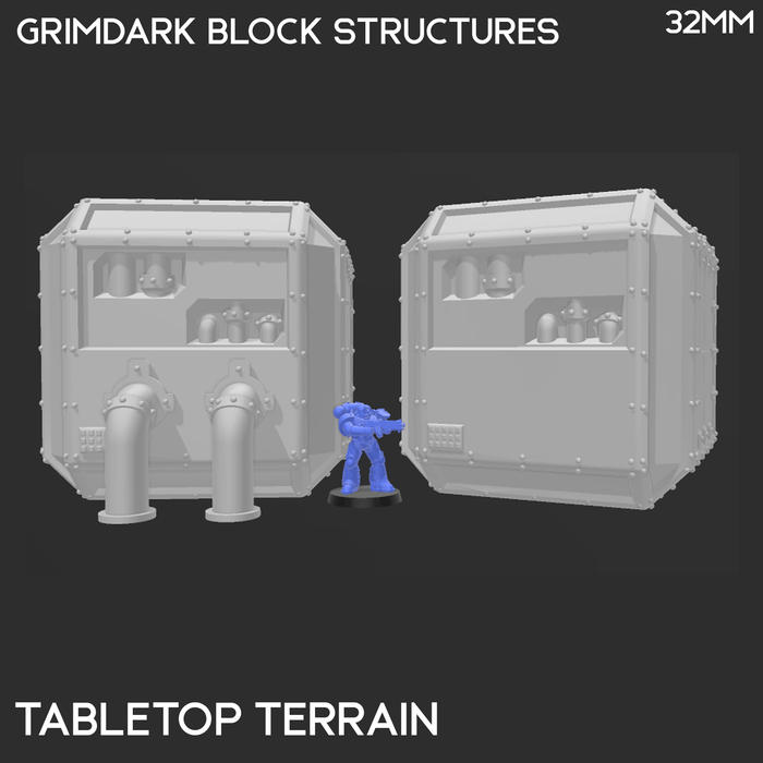 Tabletop Terrain Scatter Terrain Grimdark Block Structures