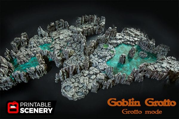 Tabletop Terrain Scatter Terrain Grotto Walls / Crystal / Shroom - Fantasy Scatter Terrain Tabletop Terrain