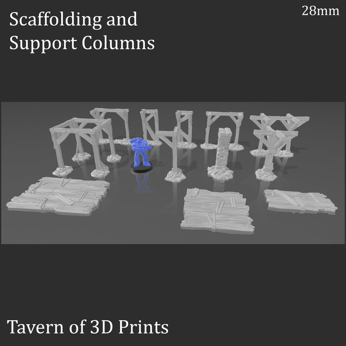 Tabletop Terrain Scatter Terrain Scaffolding and Support Columns - Scatter Terrain Tabletop Terrain