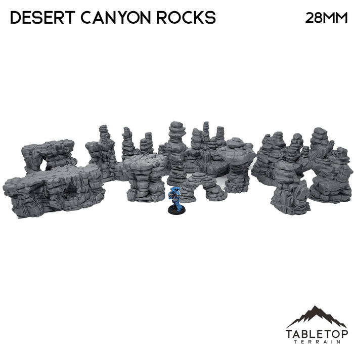 Tabletop Terrain Scatter Terrain Sci-Fi Desert Canyon Rocks - Scatter Terrain