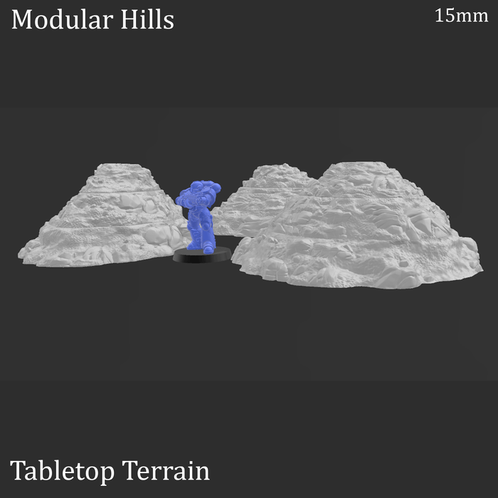 Tabletop Terrain Scatter Terrain Sci-Fi Desert Modular Hills - Scatter Terrain Tabletop Terrain