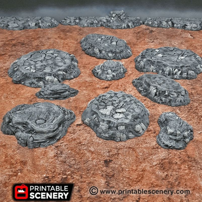 Tabletop Terrain Scatter Terrain Sci-Fi Desert Modular Hills - Scatter Terrain