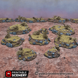 Tabletop Terrain Scatter Terrain Sci-Fi Desert Modular Hills - Scatter Terrain