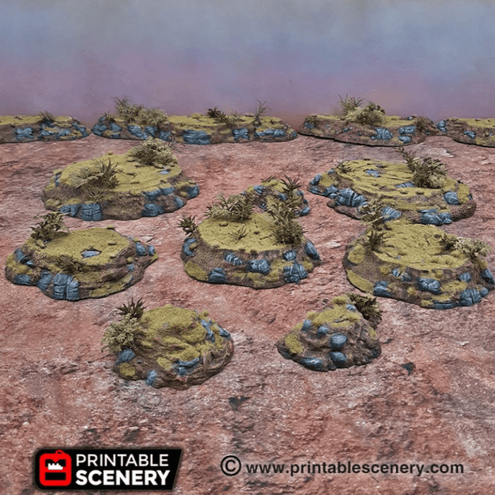 Tabletop Terrain Scatter Terrain Sci-Fi Desert Modular Hills - Scatter Terrain