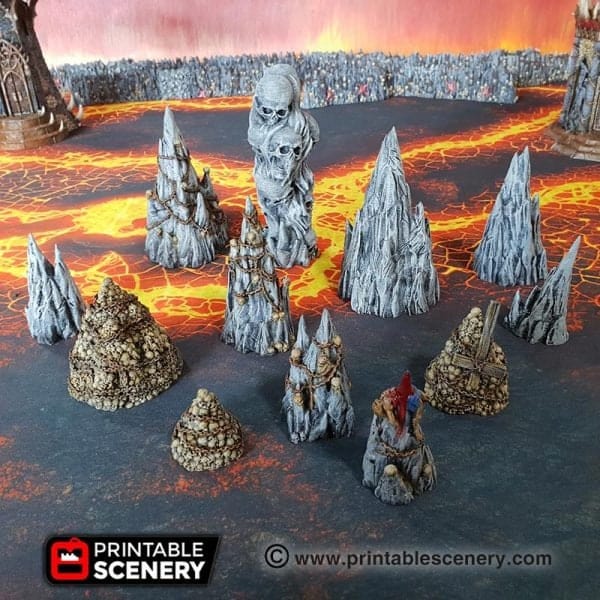 Tabletop Terrain Scatter Terrain Tormented Scatter - Demon Terrain