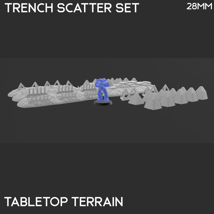 Tabletop Terrain Scatter Terrain Trench Scatter Set - 40k Terrain Tabletop Terrain
