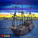 Tabletop Terrain Ship Black Ship - Pirate Ship Tabletop Terrain