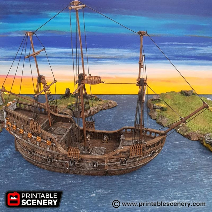 Tabletop Terrain Ship Fluyt - Pirate Ship