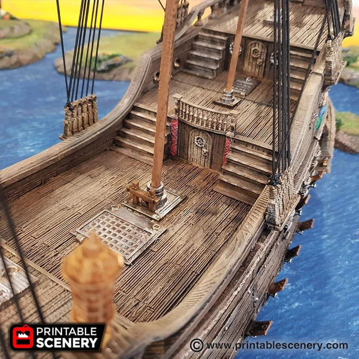 Tabletop Terrain Ship Galleon - Pirate Ship