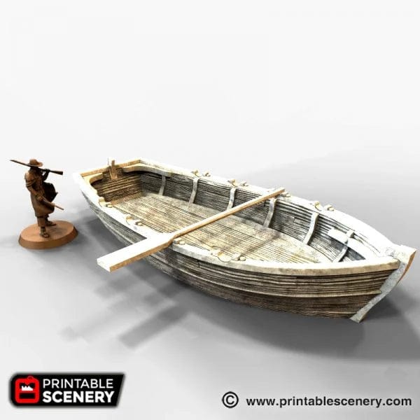 Tabletop Terrain Ship Row Boat Long boat - Pirate Ship