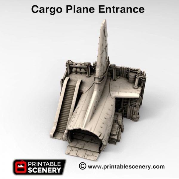 Tabletop Terrain Terrain Cargo Plane Rampart Entrance - Apocalyptic Terrain