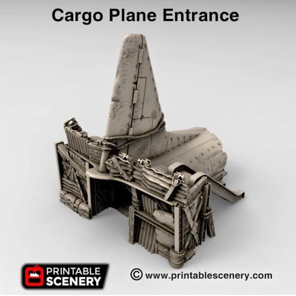 Tabletop Terrain Terrain Cargo Plane Rampart Entrance - Apocalyptic Terrain