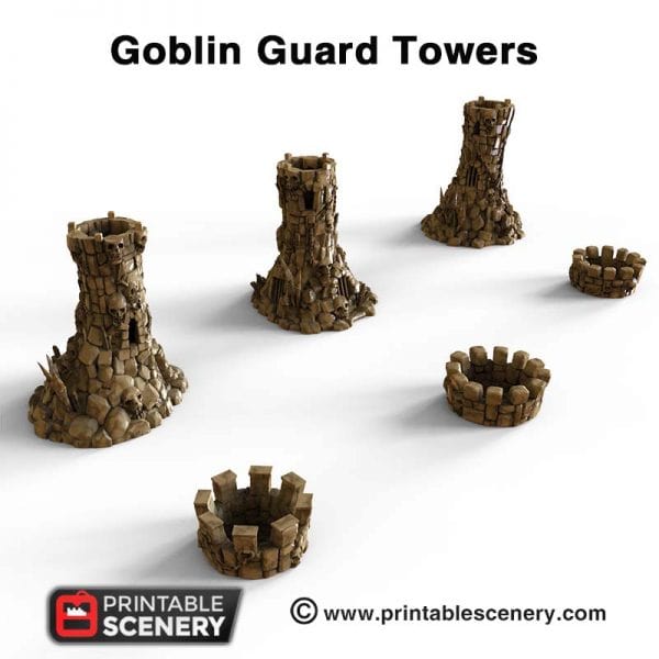 Tabletop Terrain Terrain Goblin Guard Towers - Fantasy Terrain