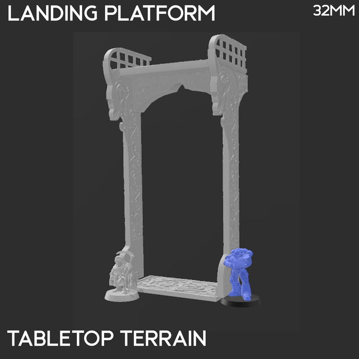 Tabletop Terrain Terrain Landing Platform - Rise of the Halflings - Fantasy Terrain Tabletop Terrain
