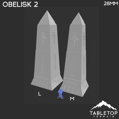 Tabletop Terrain Terrain Necron Obelisks - 40k Necron Terrain