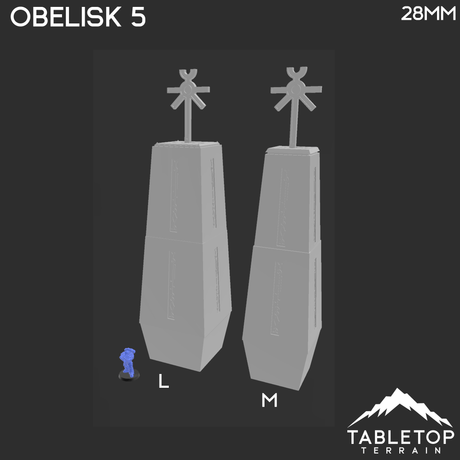 Tabletop Terrain Terrain Necron Obelisks - 40k Necron Terrain