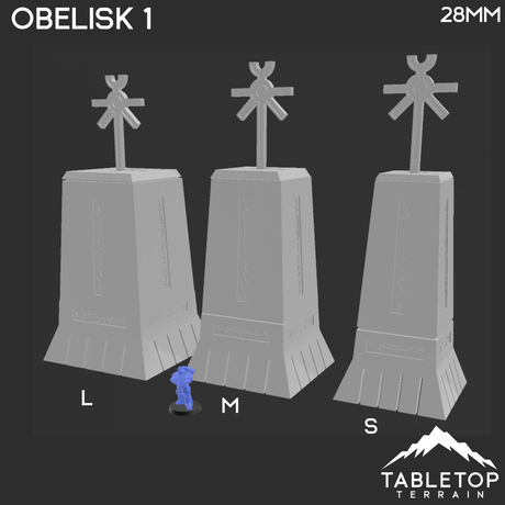 Tabletop Terrain Terrain Necron Obelisks - 40k Necron Terrain