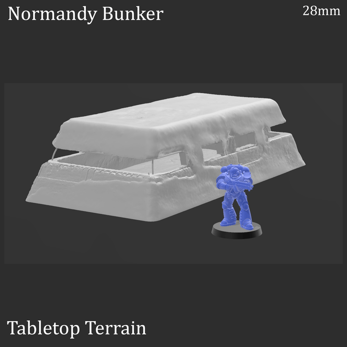 Tabletop Terrain Terrain Normandy Bunker - WWII Terrain