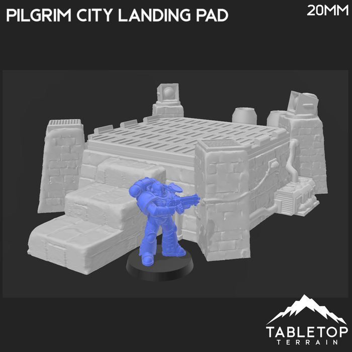 Tabletop Terrain Terrain Pilgrim City Landing Pad - Star Wars Legion Terrain