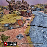 Tabletop Terrain Terrain Ruined Billboards and Signs - Apocalyptic Terrain