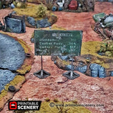 Tabletop Terrain Terrain Ruined Billboards and Signs - Apocalyptic Terrain